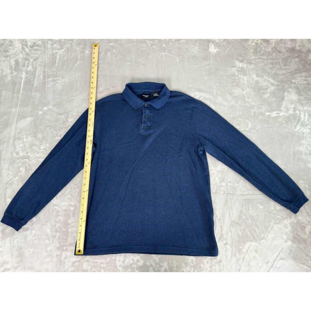 Haggar Men Polo Medium Long Sleeve 1/4 Button Up Casual Fit